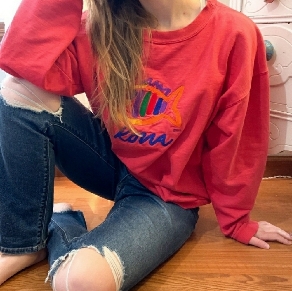 VINTAGE KONA BOXY CREWNECK 80S 90s VIBES